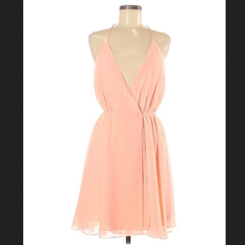 Haute Hippie Dress M NWT Wrap Harmony Magnolia Pink Cocktail Dressy Party Event